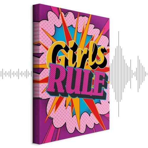 Obraz - Energia barw (1-częściowy) - angielskie napisy na kolorowym tle