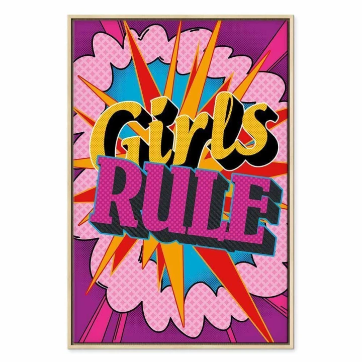 Obraz - Energia barw (1-częściowy) - angielskie napisy na kolorowym tle