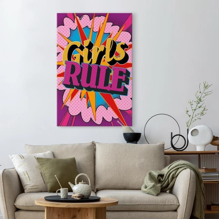 Obraz - Energia barw (1-częściowy) - angielskie napisy na kolorowym tle