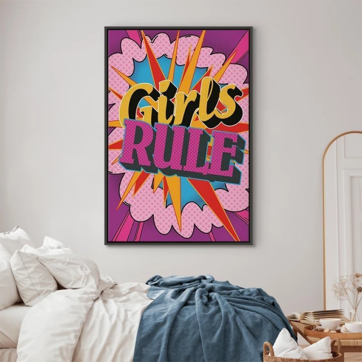 Obraz - Energia barw (1-częściowy) - angielskie napisy na kolorowym tle