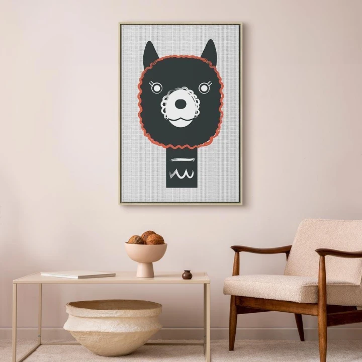 Obraz - Dekoracyjna alpaka (1-częściowy) pionowy