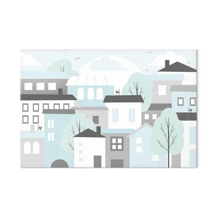 Obraz - Kolorowe miasteczko (1-częściowy) szeroki