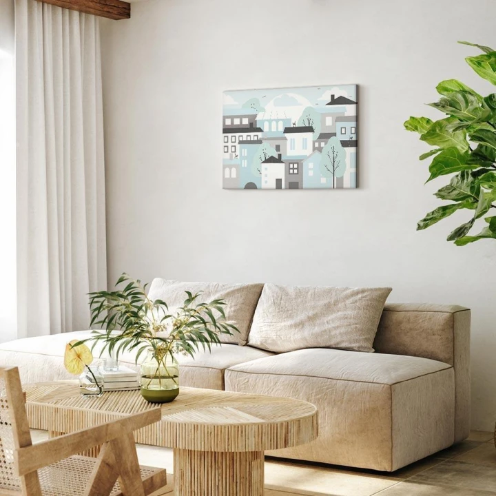 Obraz - Kolorowe miasteczko (1-częściowy) szeroki