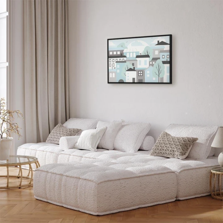 Obraz - Kolorowe miasteczko (1-częściowy) szeroki