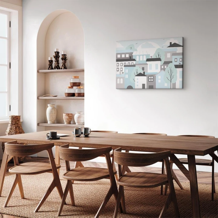 Obraz - Kolorowe miasteczko (1-częściowy) szeroki