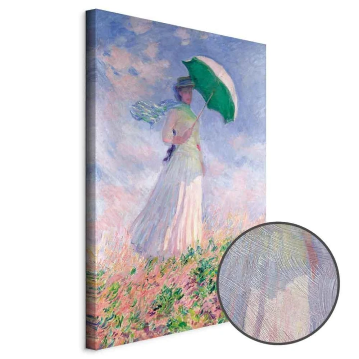 Obraz - Claude Monet – Kobieta z parasolką, zwrócona w prawo