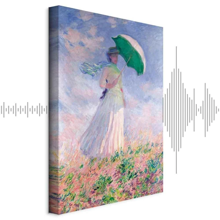 Obraz - Claude Monet – Kobieta z parasolką, zwrócona w prawo