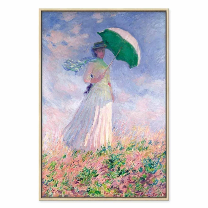 Obraz - Claude Monet – Kobieta z parasolką, zwrócona w prawo