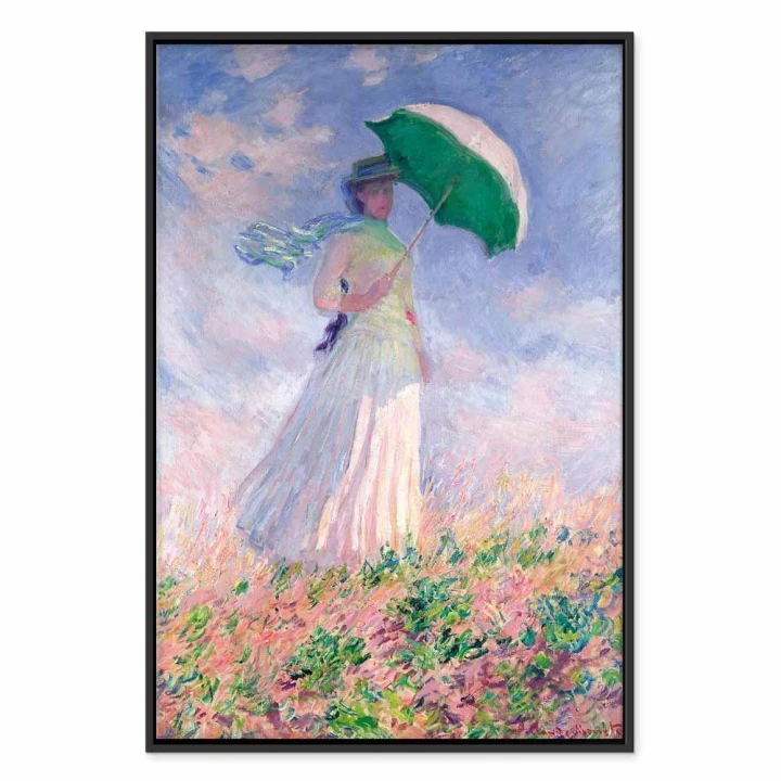 Obraz - Claude Monet – Kobieta z parasolką, zwrócona w prawo