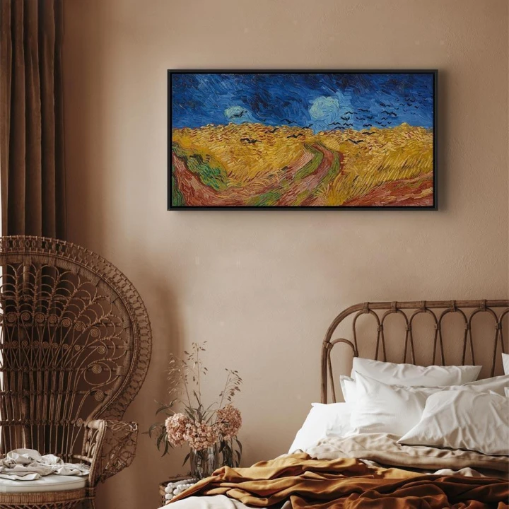 Obraz - Vincent van Gogh – Pole pszenicy z krukami