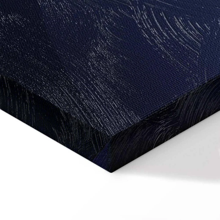 Obraz - W cieniu klasycznego błękitu (1-częściowy) - złote koło w abstrakcji