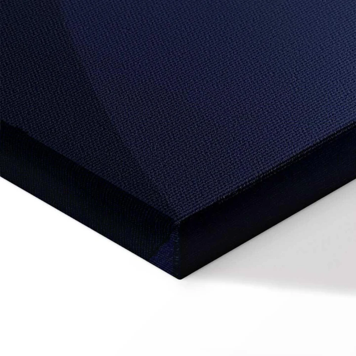 Obraz - W cieniu klasycznego błękitu (1-częściowy) - złote koło w abstrakcji