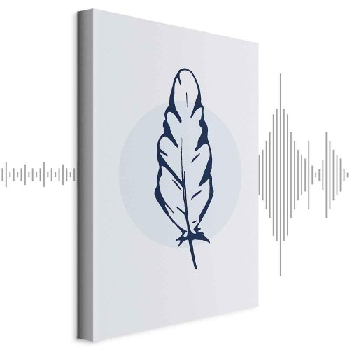 Obraz - Niebieskie pióro (1-częściowy) pionowy