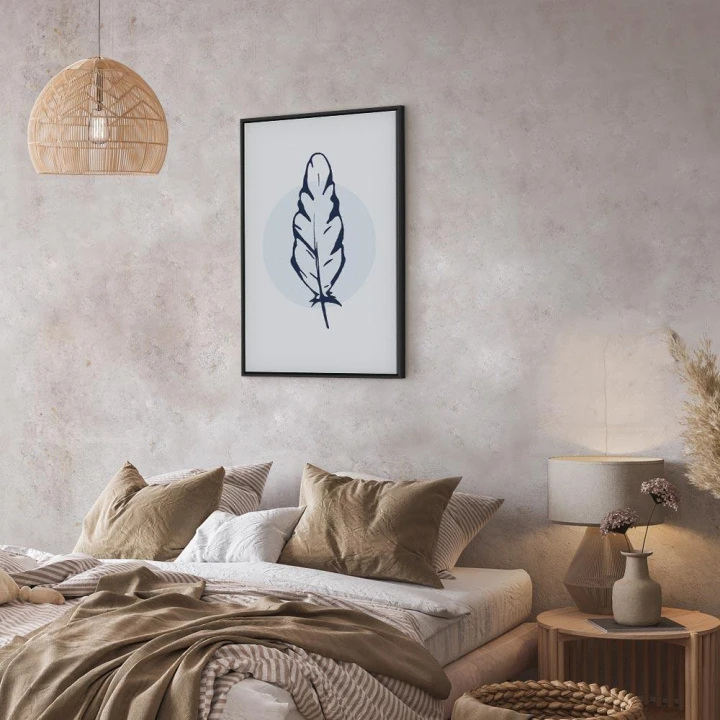 Obraz - Niebieskie pióro (1-częściowy) pionowy