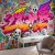 Fototapeta - Sztuka ulicy - abstrakcyjny miejski kolorowy mural graffiti z napisem