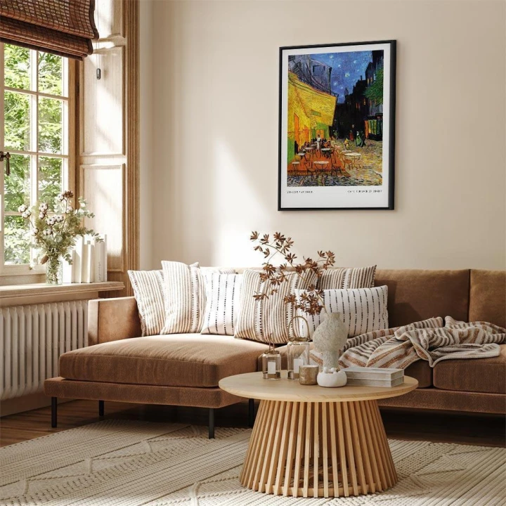 Obraz - Kawiarenka nocą (1-częściowy) pionowy