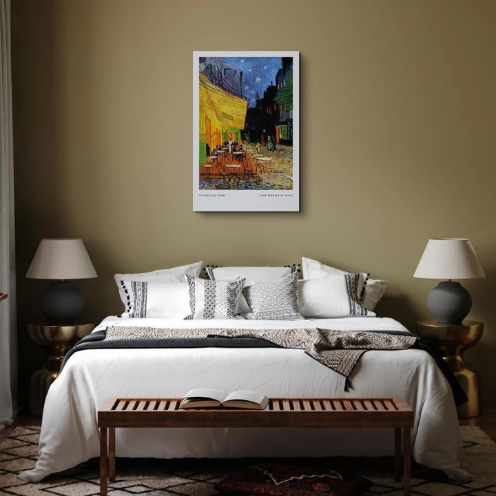 Obraz - Kawiarenka nocą (1-częściowy) pionowy