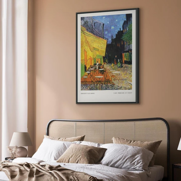 Obraz - Kawiarenka nocą (1-częściowy) pionowy