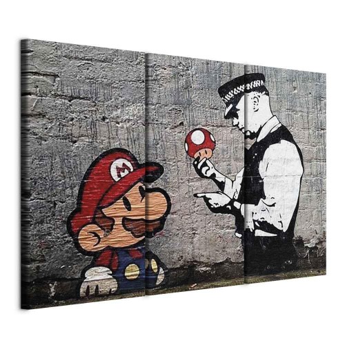 Obraz - Super Mario Mushroom Cop by Banksy