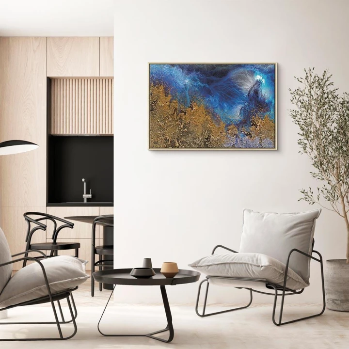 Obraz - Złoto oceanu (1-częściowy) szeroki