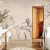 Fototapeta - Szkic natury - minimalistyczny lineart z kwiatami lilii na beżowym tle