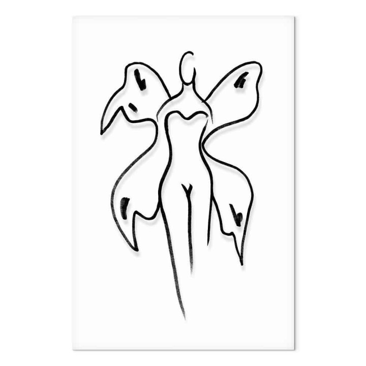 Obraz - Kobieta motyl (1-częściowy) pionowy