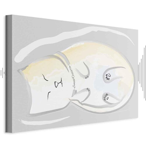 Obraz - Śpiący kotek (1-częściowy) pionowy