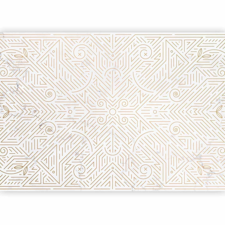 Fototapeta - Wzór geometryczny odcienie złota i kamień marmuru