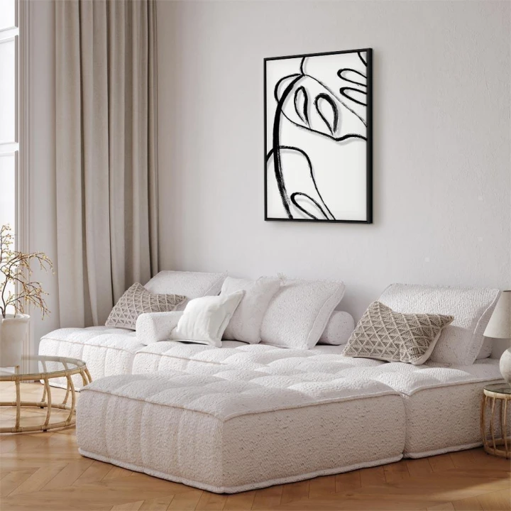 Obraz - Biała monstera (1-częściowy) pionowy