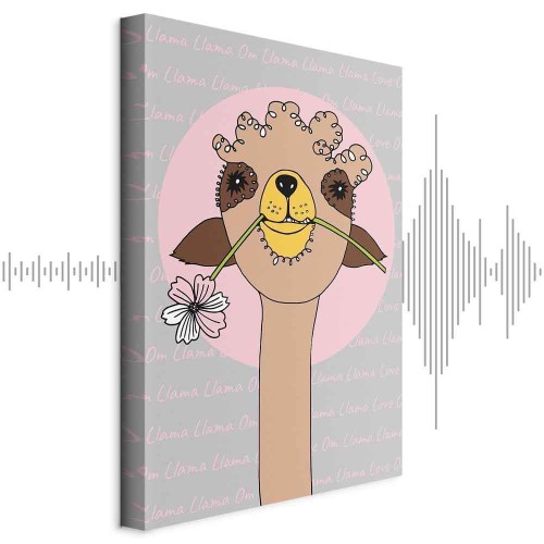 Obraz - Wesoła lama (1-częściowy) pionowy