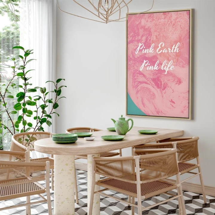 Obraz - Pink Earth, Pink Life (1-częściowy) pionowy