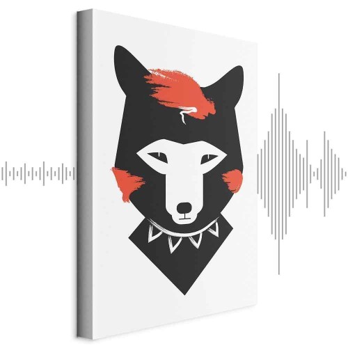 Obraz - Grzeczny lisek (1-częściowy) pionowy