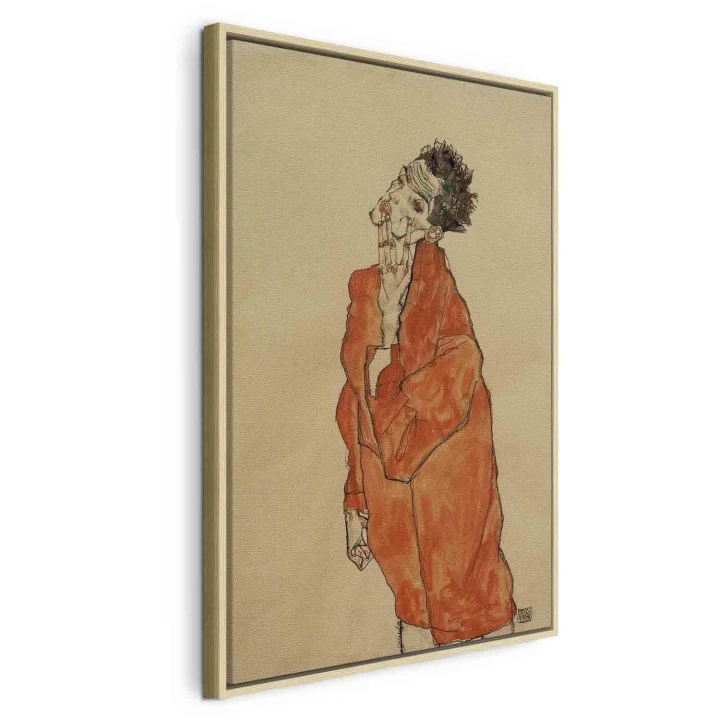 Obraz - Egon Schiele – Autoportret (Mężczyzna w pomarańczowej koszuli)