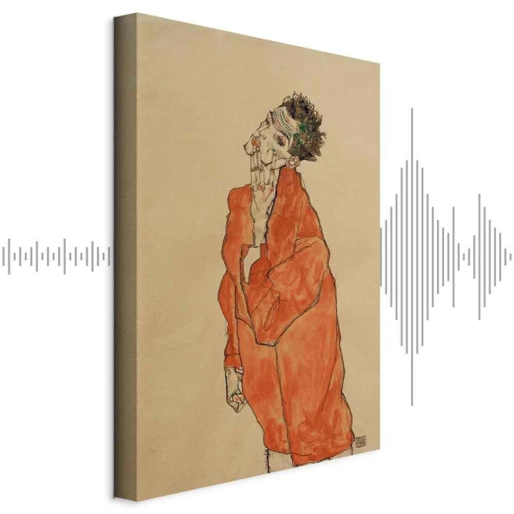 Obraz - Egon Schiele – Autoportret (Mężczyzna w pomarańczowej koszuli)