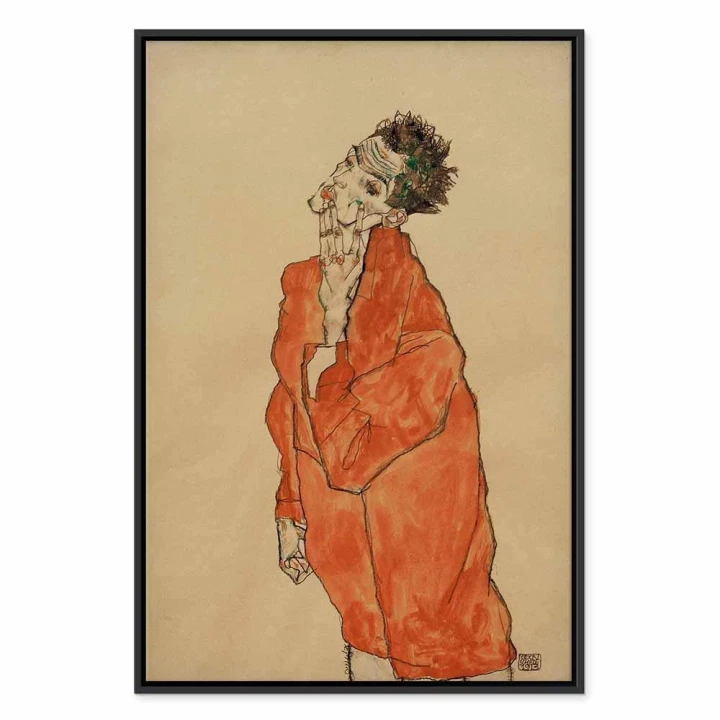 Obraz - Egon Schiele – Autoportret (Mężczyzna w pomarańczowej koszuli)