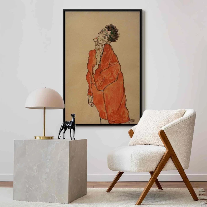 Obraz - Egon Schiele – Autoportret (Mężczyzna w pomarańczowej koszuli)