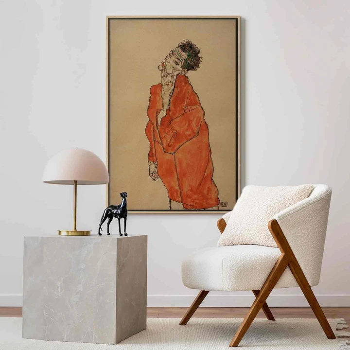 Obraz - Egon Schiele – Autoportret (Mężczyzna w pomarańczowej koszuli)