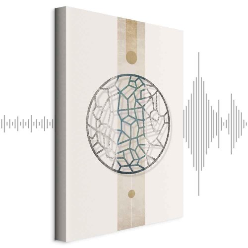 Obraz - Koło z artystycznymi detalami(1-częściowy) - kształt abstrakcji
