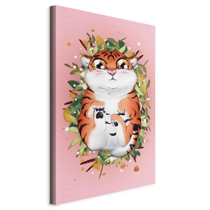 Obraz - Tygrysek na trawie (1-częściowy) pionowy