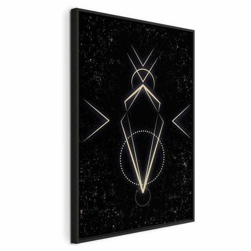 Obraz - Symetria figur (1-częściowy) - motyw graficzny w czarnym odcieniu