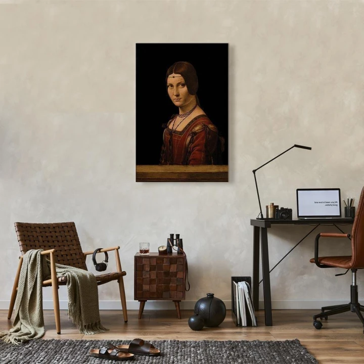 Obraz - Leonardo da Vinci – Piękna Ferronière