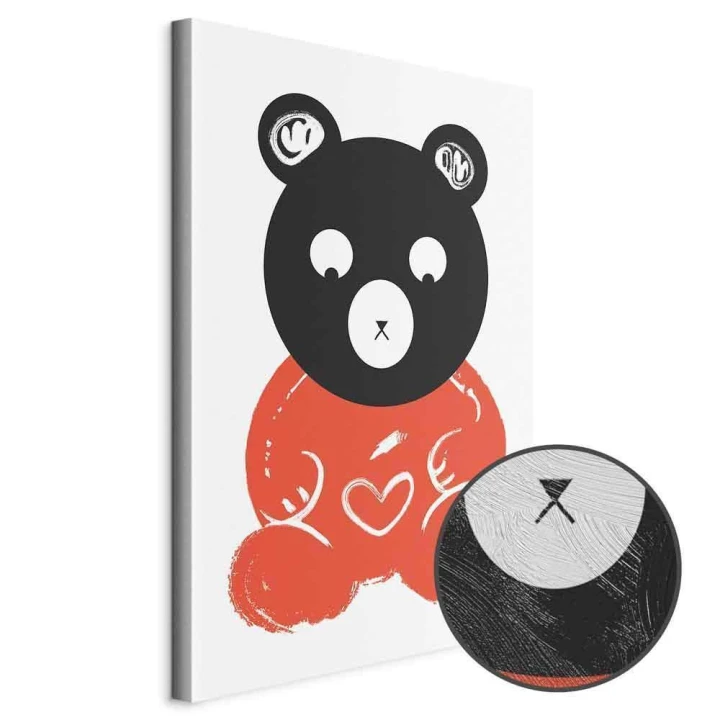 Obraz - Zamyślony miś (1-częściowy) pionowy