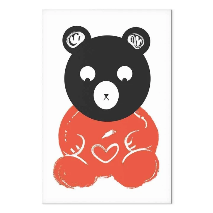 Obraz - Zamyślony miś (1-częściowy) pionowy