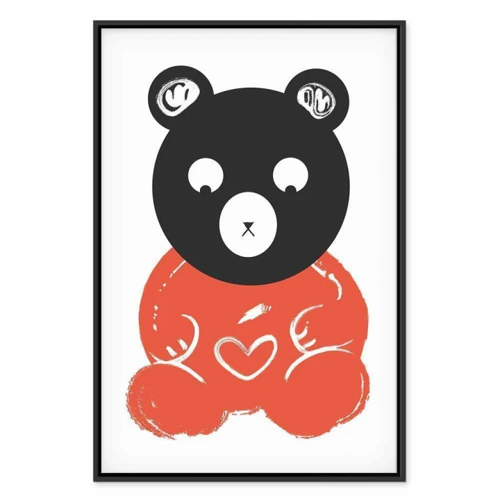 Obraz - Zamyślony miś (1-częściowy) pionowy