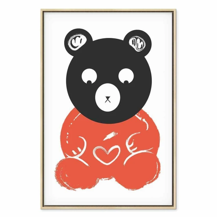 Obraz - Zamyślony miś (1-częściowy) pionowy