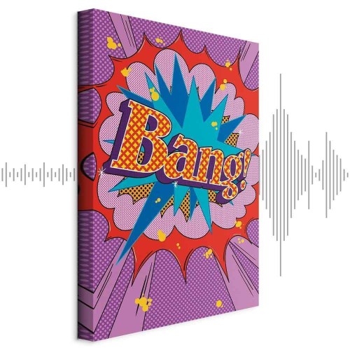 Obraz - Komiksowy street art (1-częściowy) - kolorowe napisy na barwnym tle