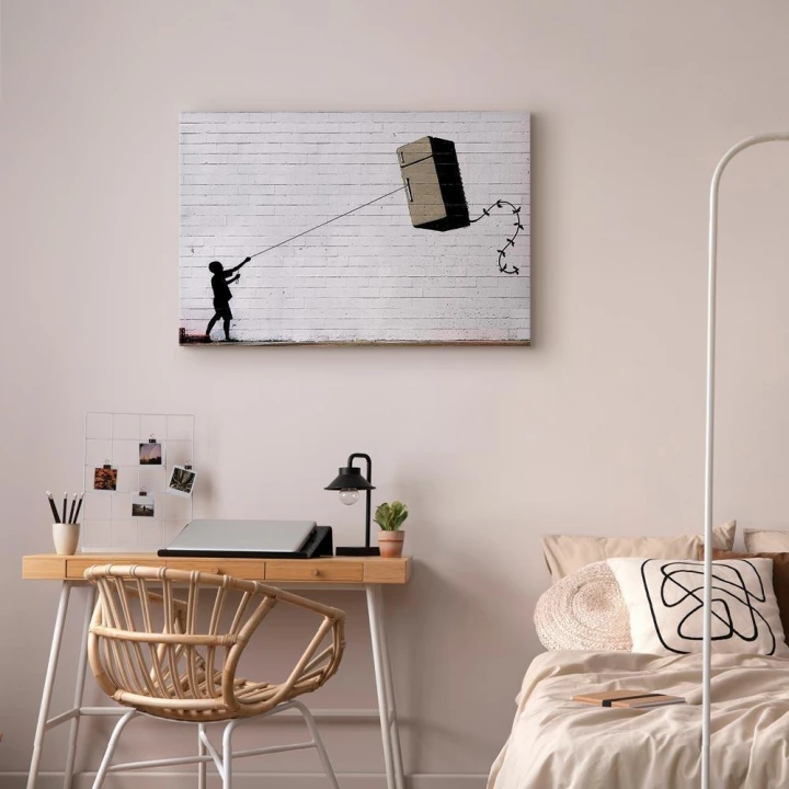 Obraz - Latająca lodówka (1-częściowy) szeroki