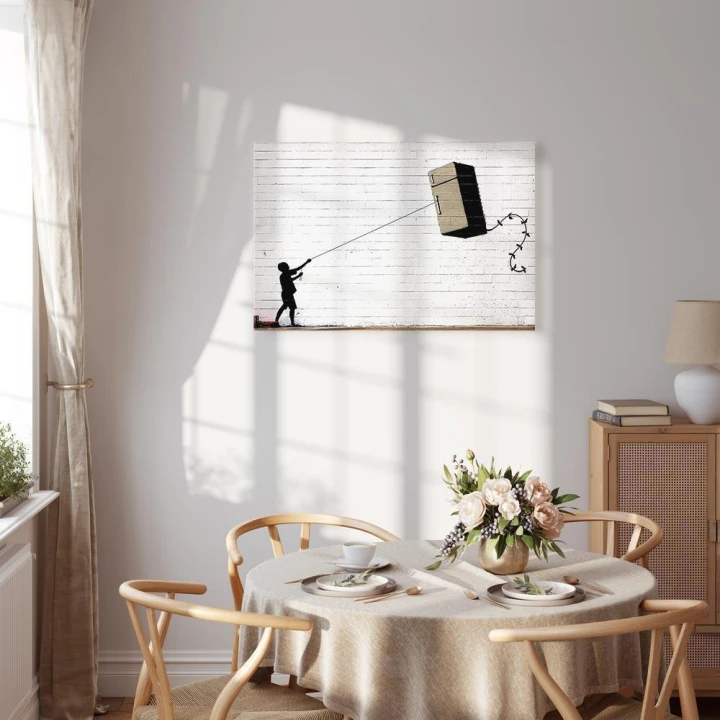 Obraz - Latająca lodówka (1-częściowy) szeroki