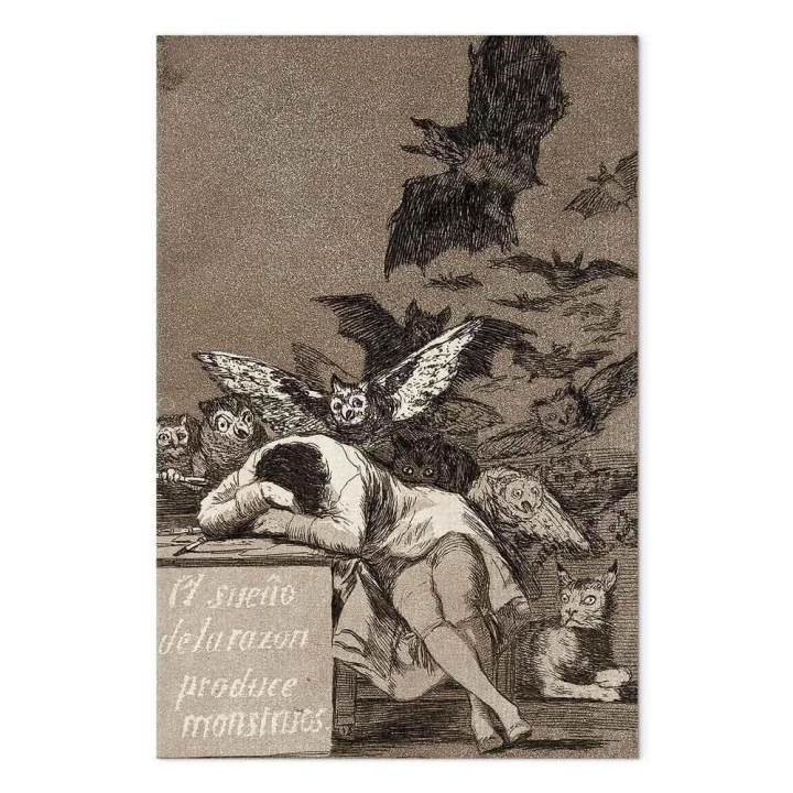 Obraz - Francisco Goya – Gdy rozum śpi, budzą się demony