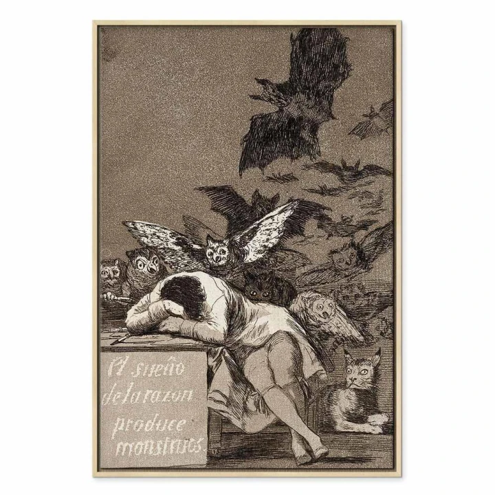 Obraz - Francisco Goya – Gdy rozum śpi, budzą się demony